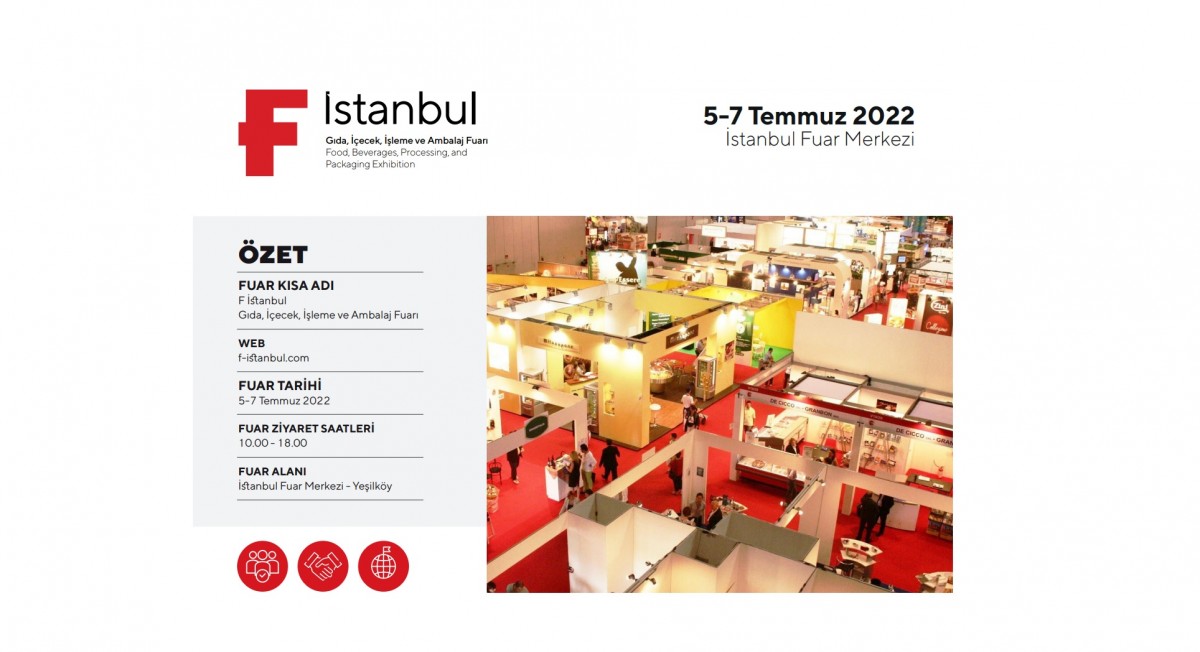 F  İstanbul - Gıda, İçecek, İşleme ve Ambalaj Fuarı,  5-7 Temmuz 2022, İstanbul Expo Center